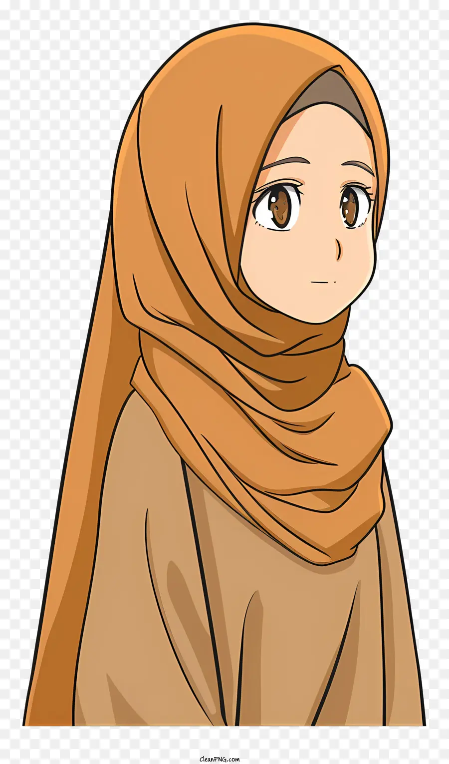 كارتون فتاة مسلم，الحجاب PNG