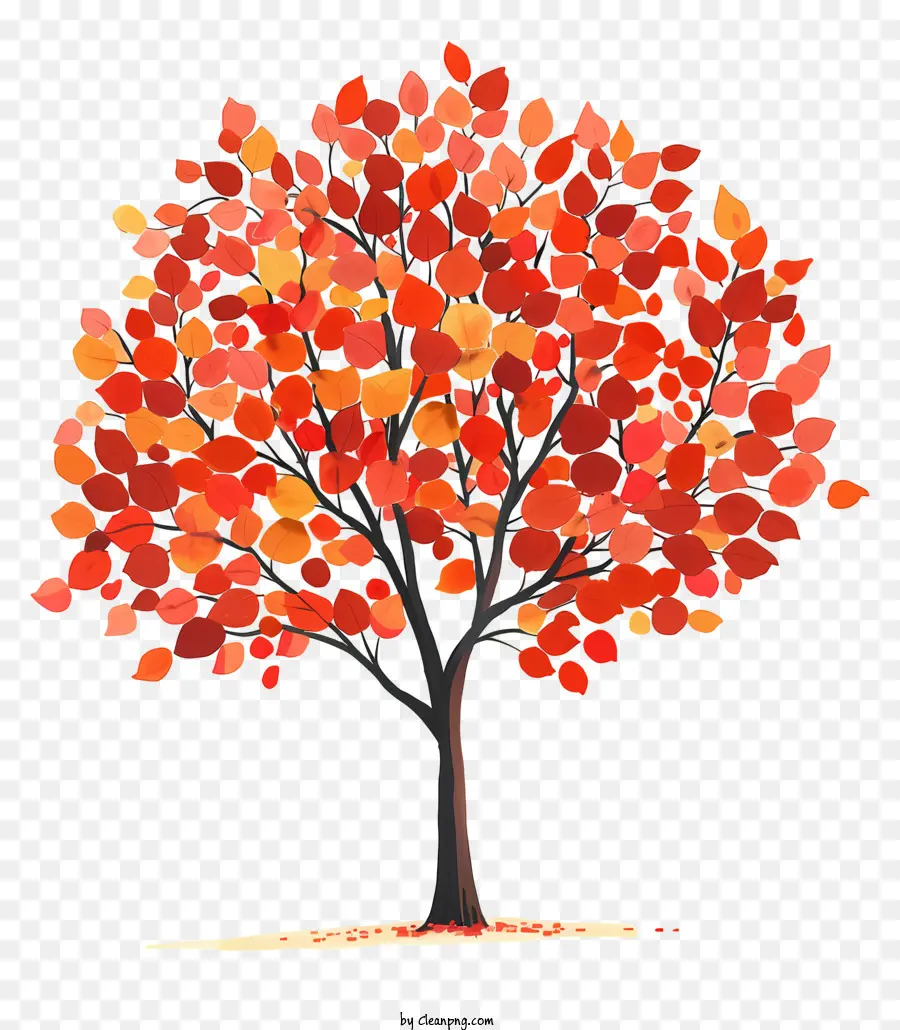 شجرة الخريف，الشجرة الحمراء PNG