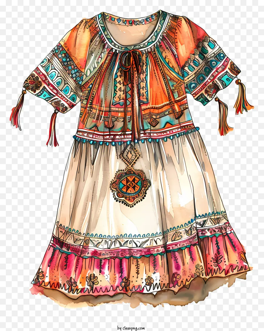 بوهو，فستان زهري PNG
