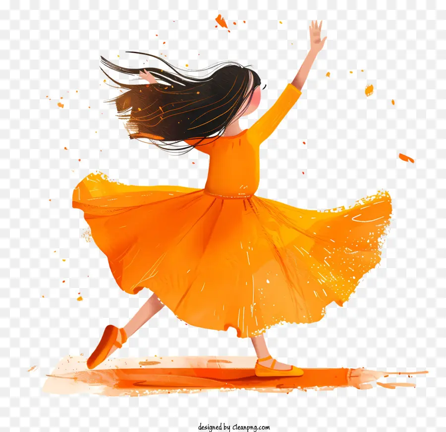 فتاة صغيرة ترقص باليه，امرأة PNG