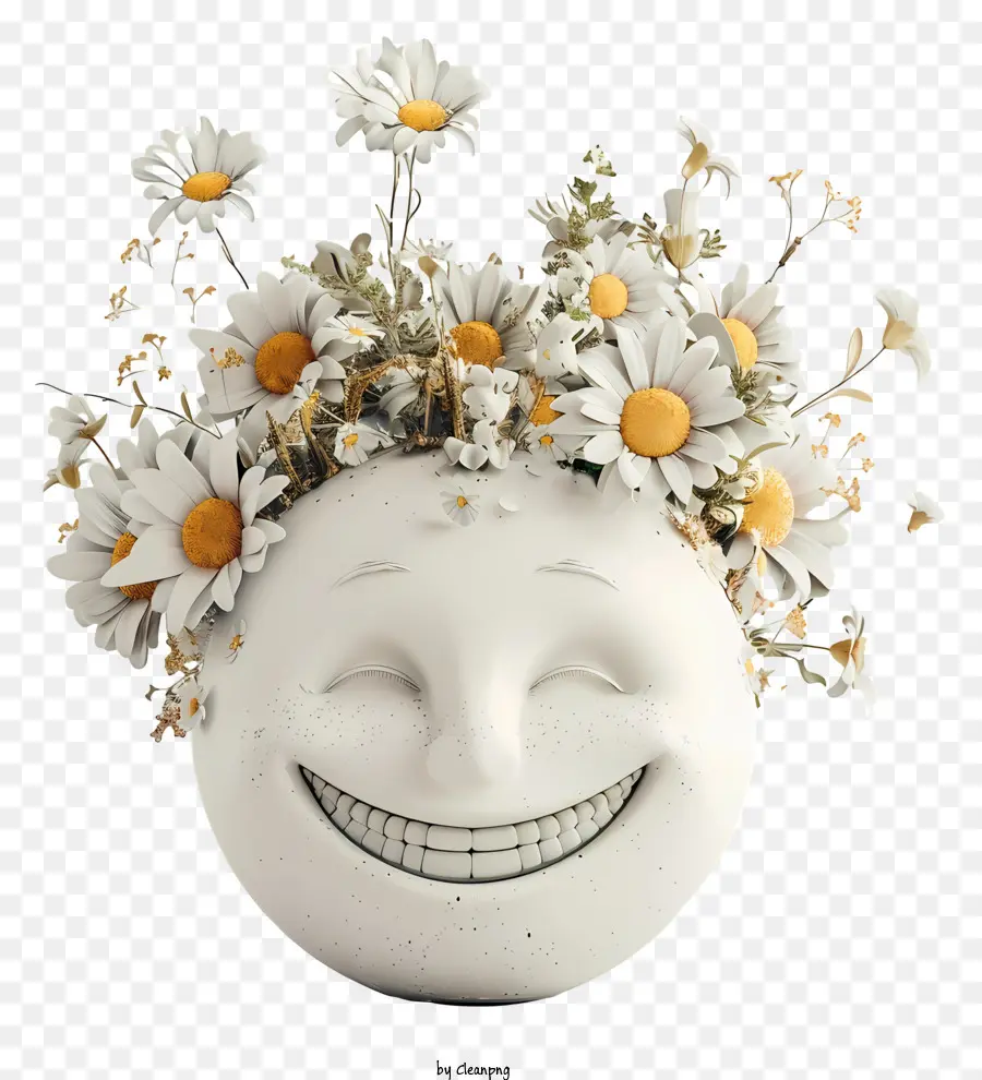 الوجه المبتسم，الزهور PNG