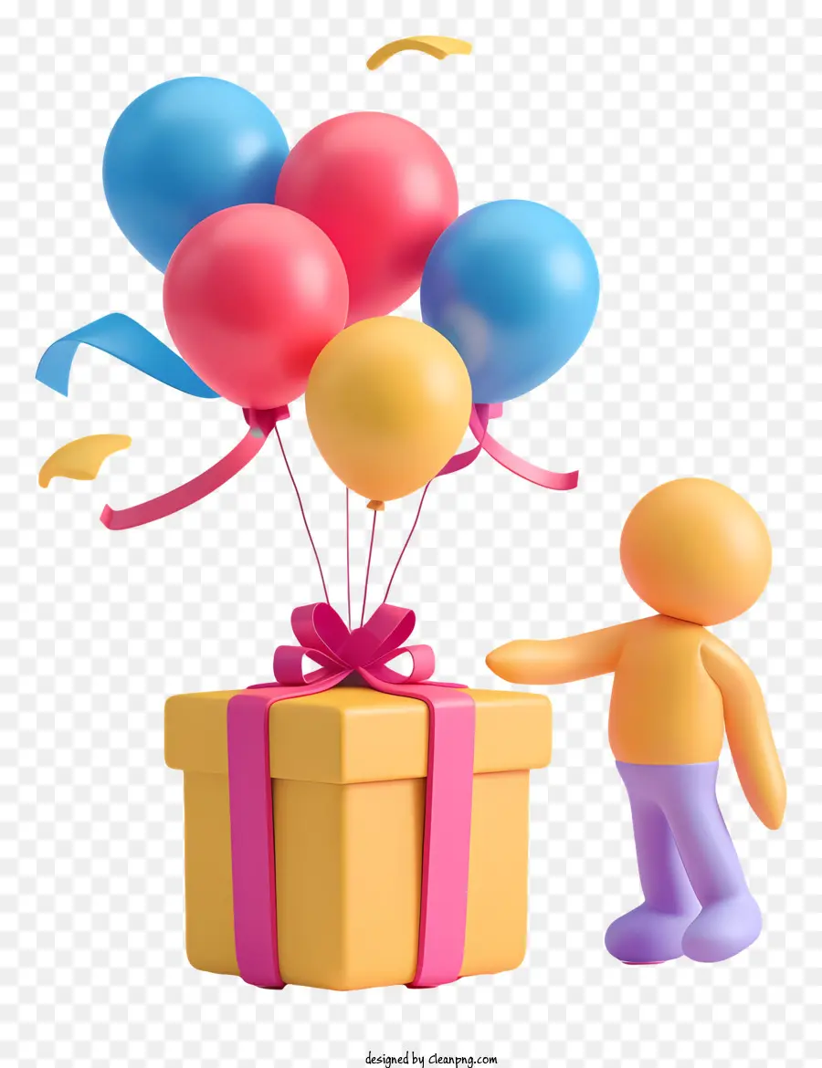 هدية مربع，البالونات PNG