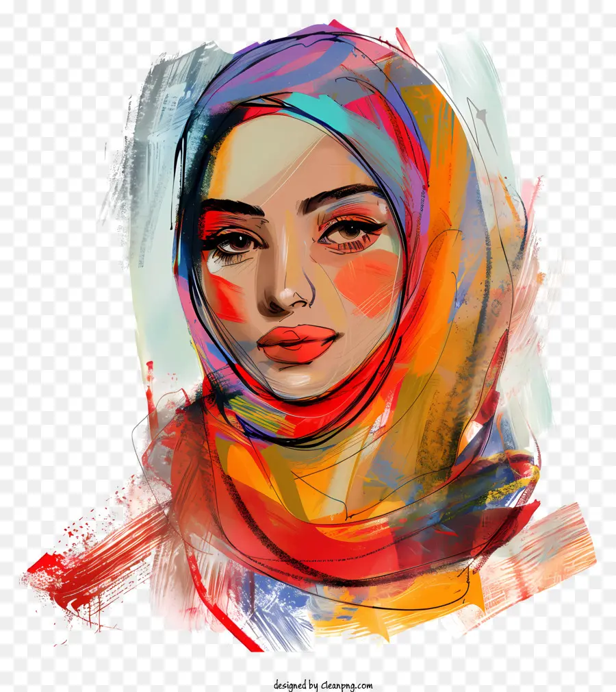 فتاة مسلمة，اللوحة PNG
