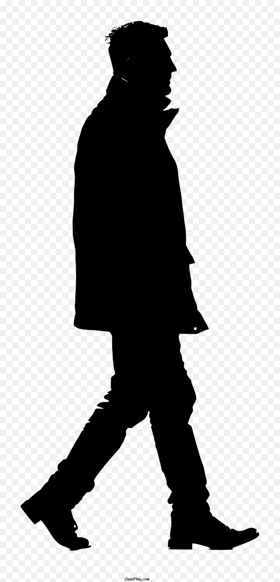 رجل يمشي صورة ظلية，الرجل PNG