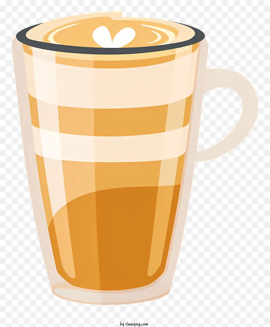 مشروب القهوة الأبيض المسطح，القهوة الساخنة PNG