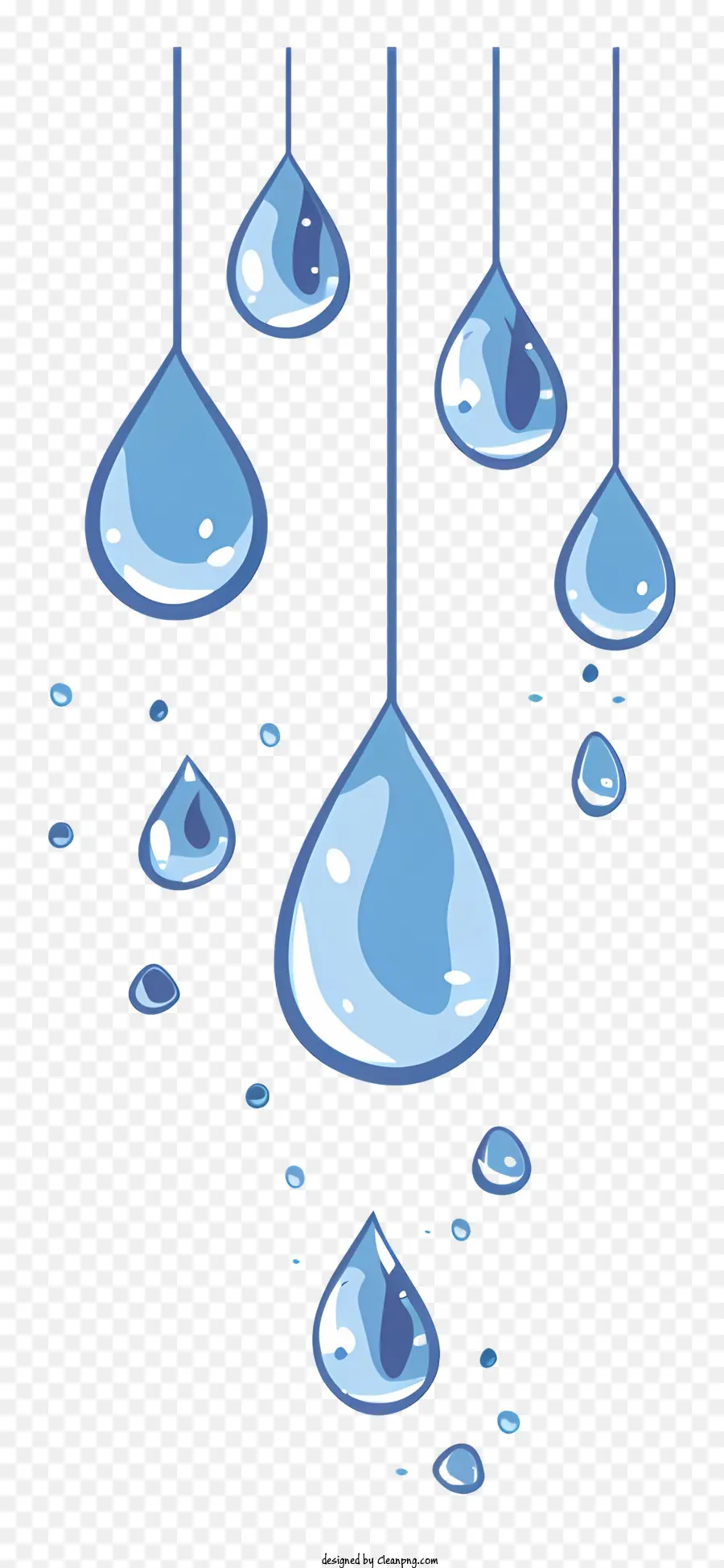 قطرات الماء，الأزرق PNG