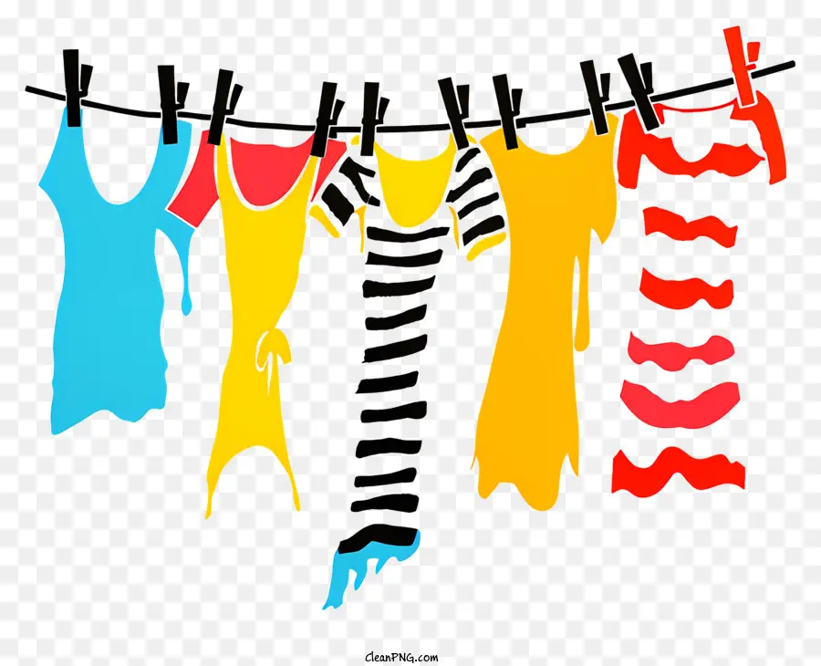 يوم الغسيل，خط الملابس PNG