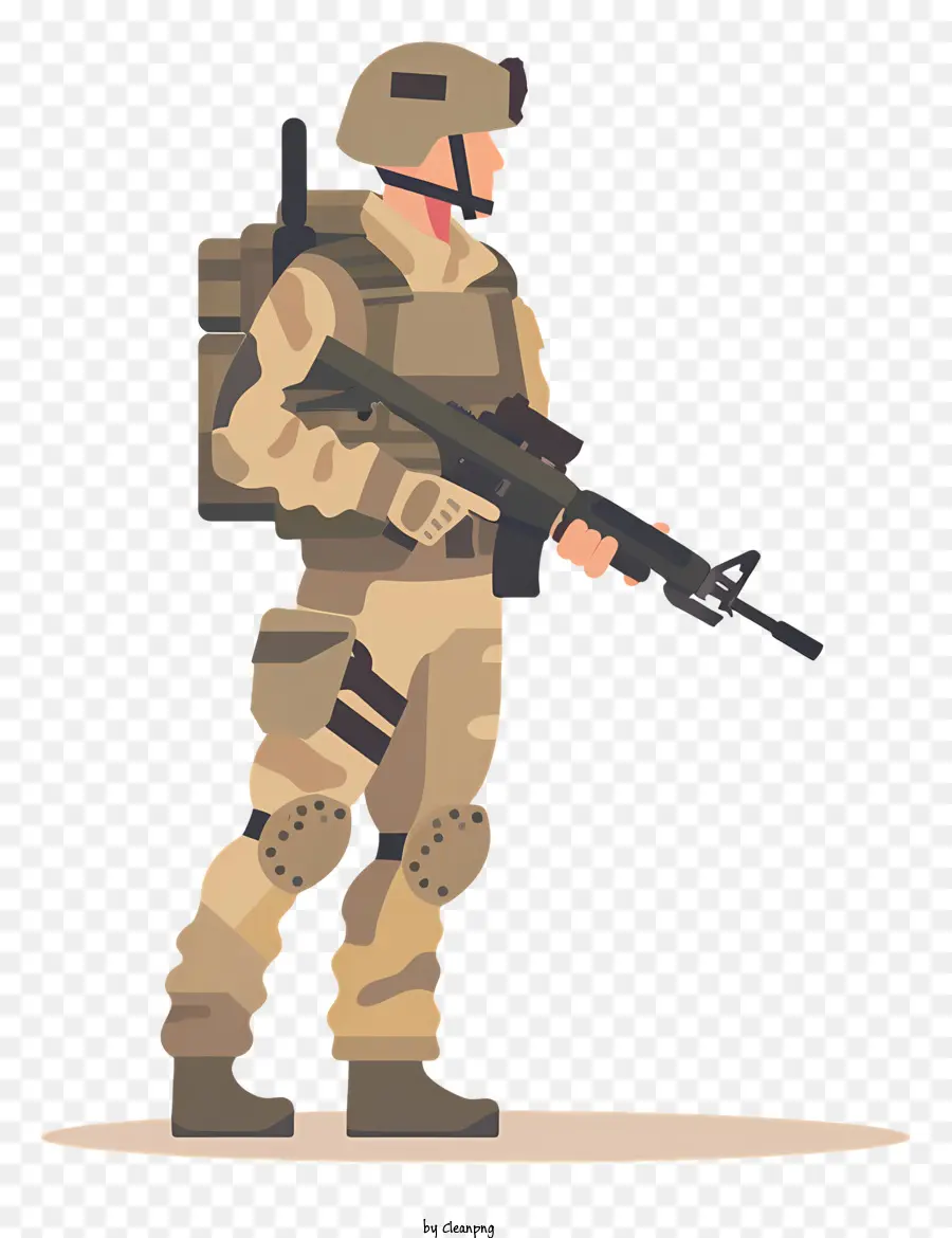 جندي مع بندقية，العسكرية PNG