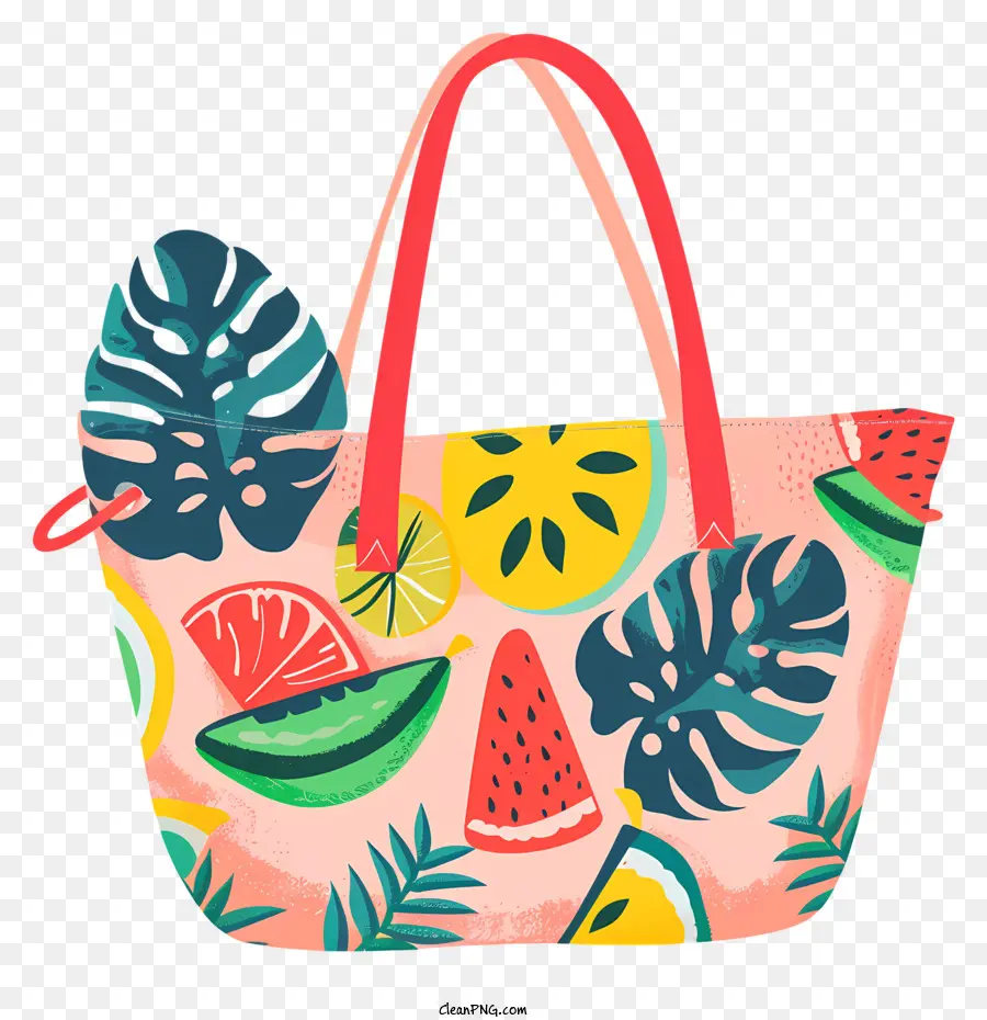 حقيبة الشاطئ，حقيبة اليد البطيخ PNG