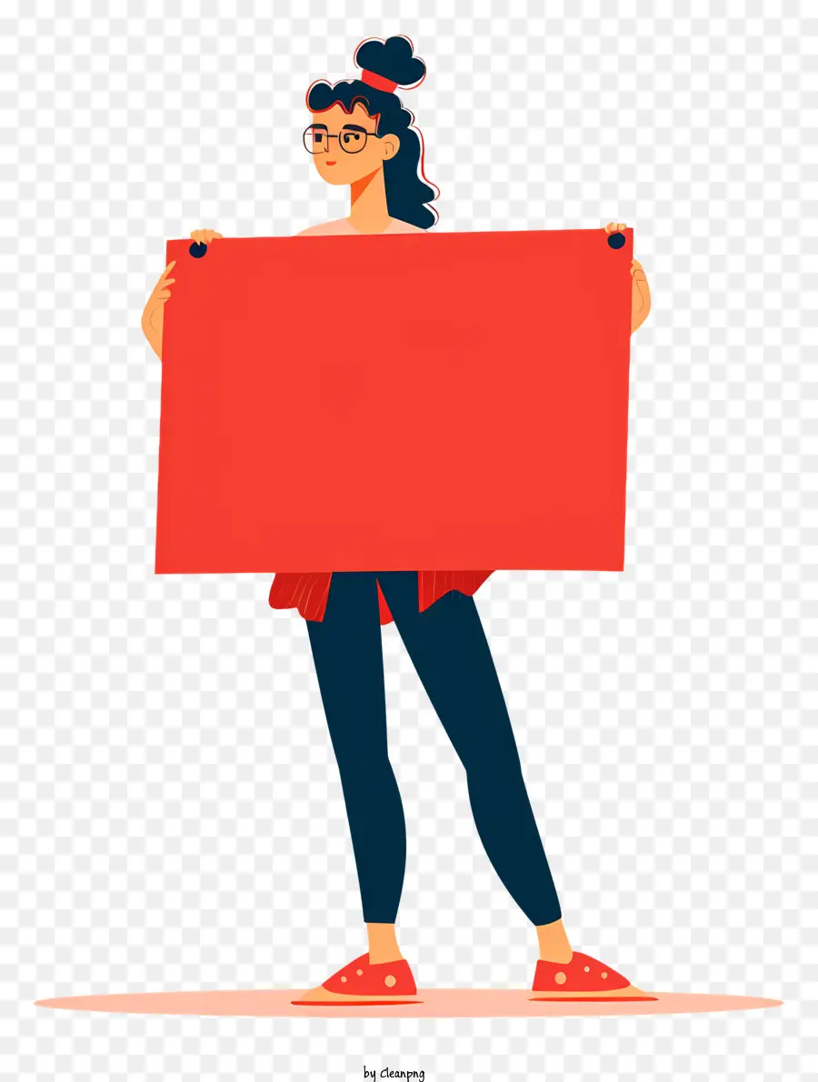 امرأة مع لافتة，امرأة PNG