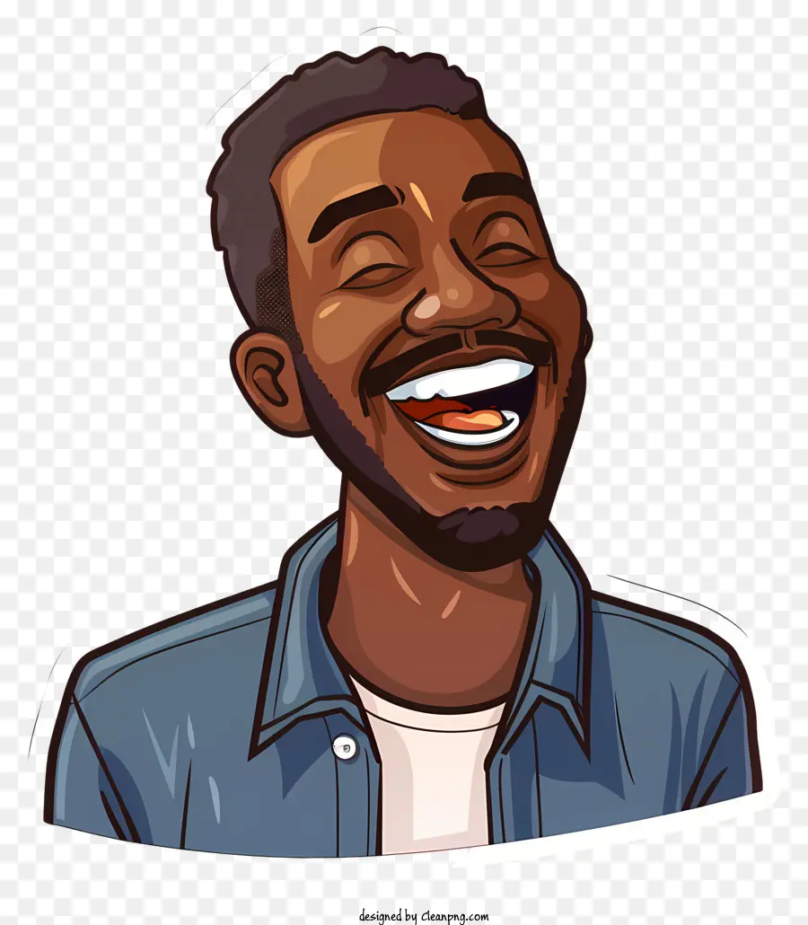 يضحك رجل أسود，صورة PNG