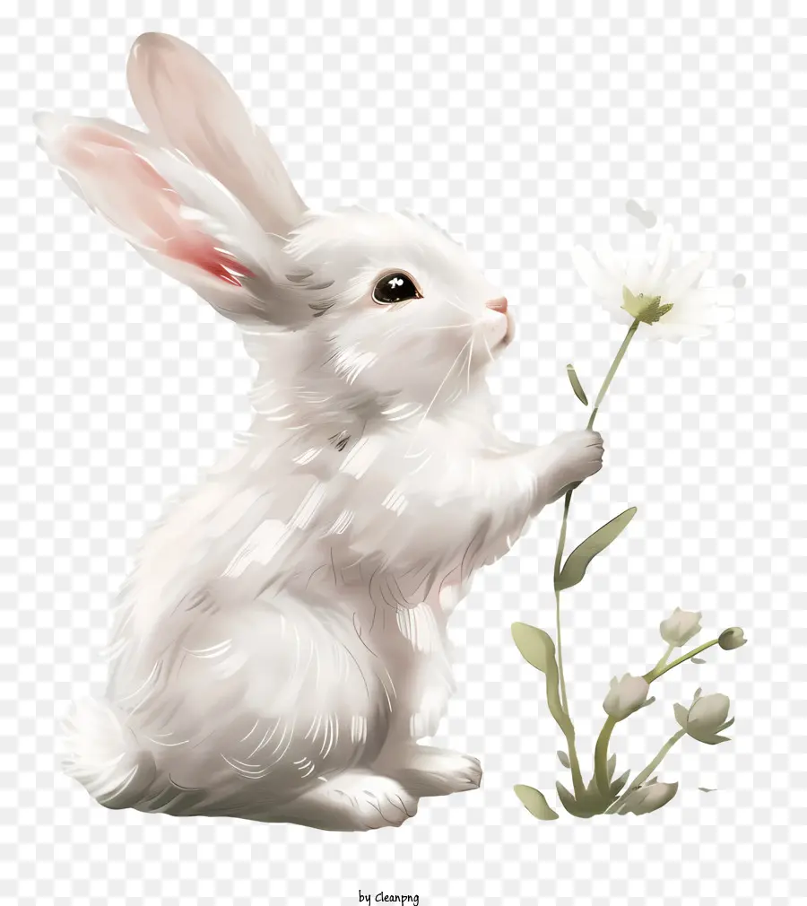 الربيع，الأرنب الأبيض PNG