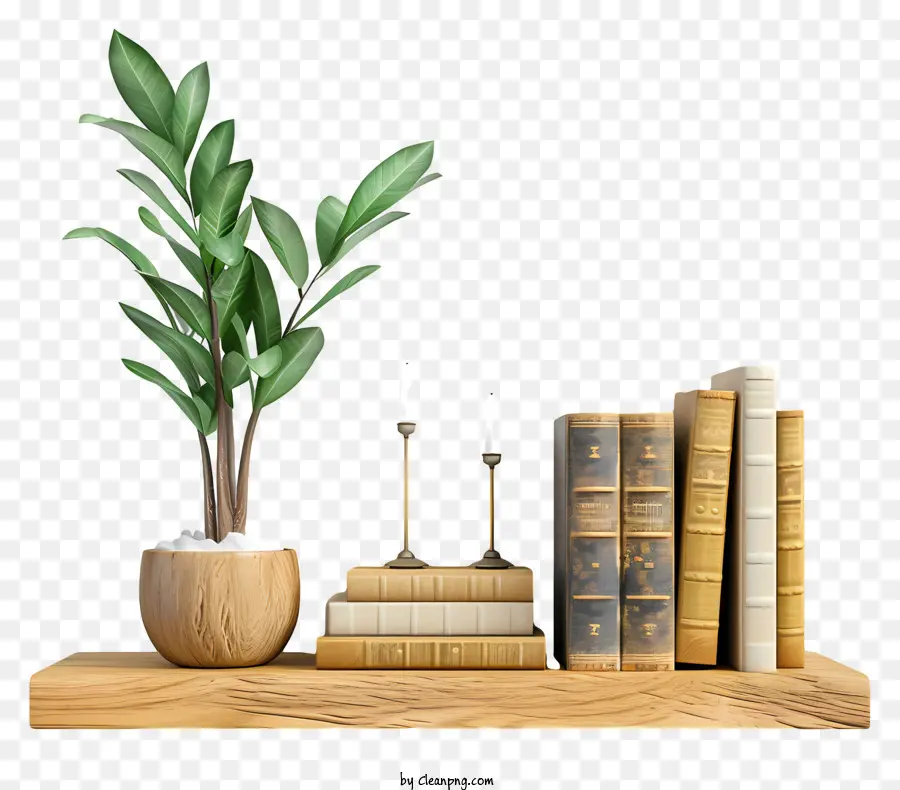 الرف مع الكتب，الرف الخشبي PNG
