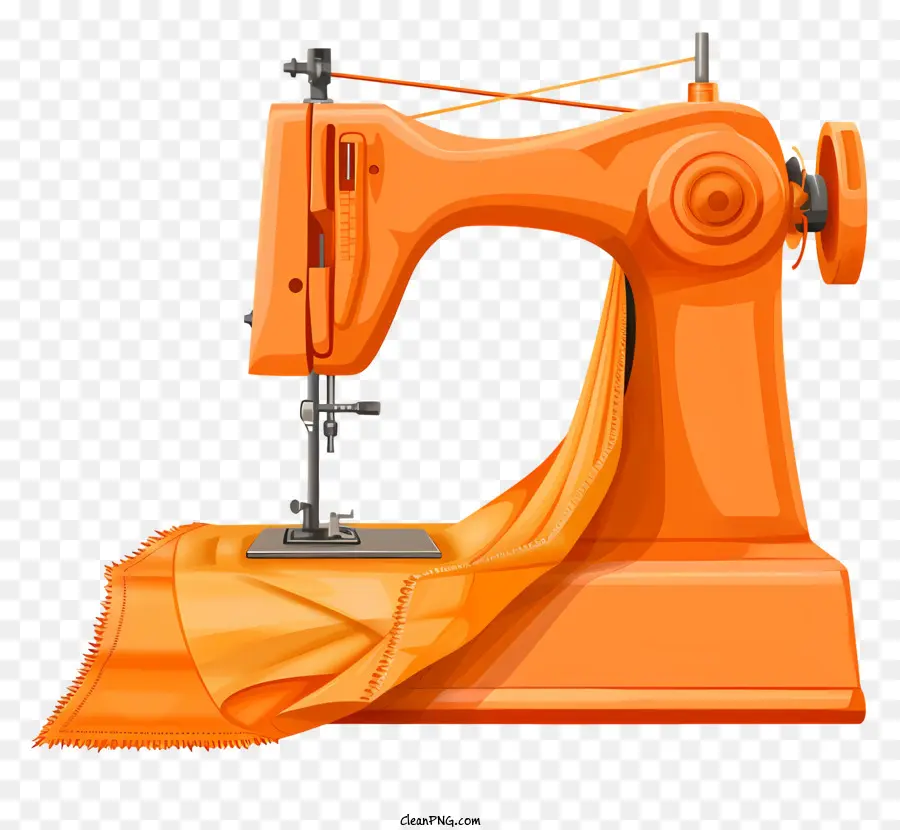 آلة الخياطة，البرتقال PNG