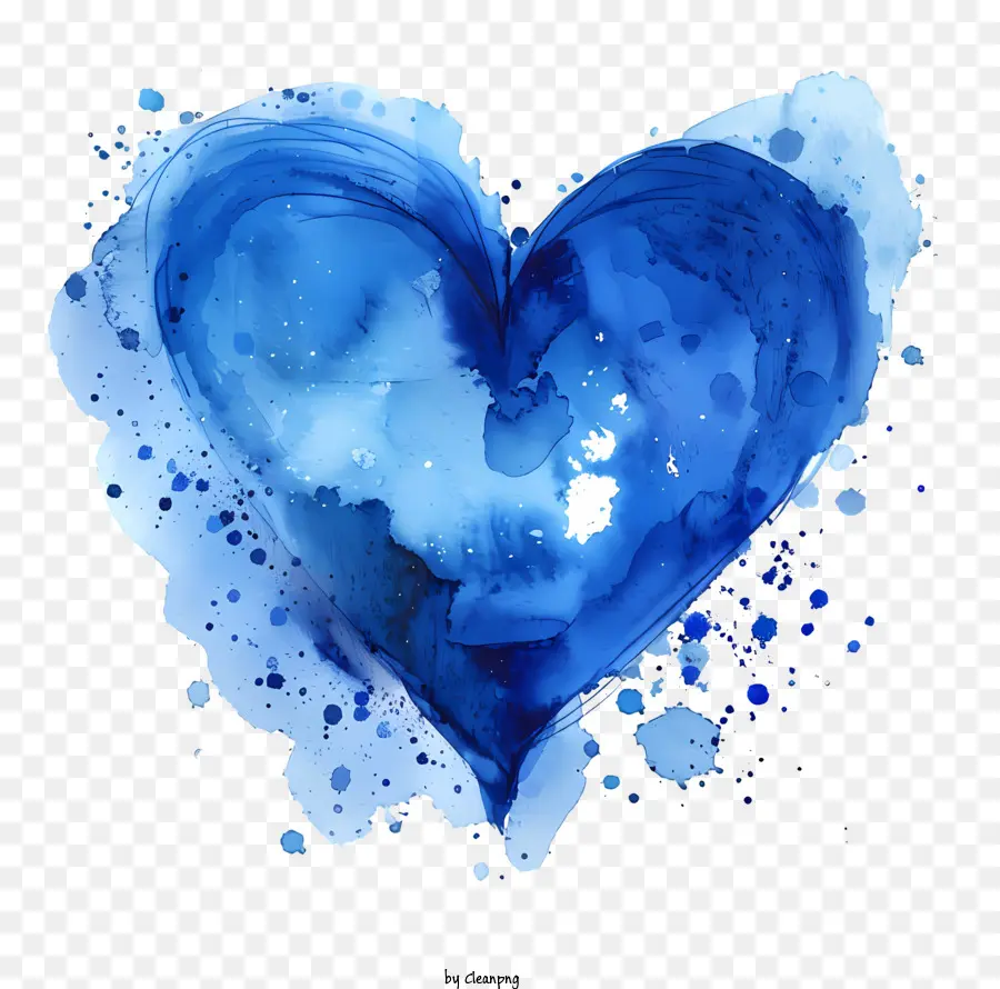قلب اللون الأزرق，الحب PNG