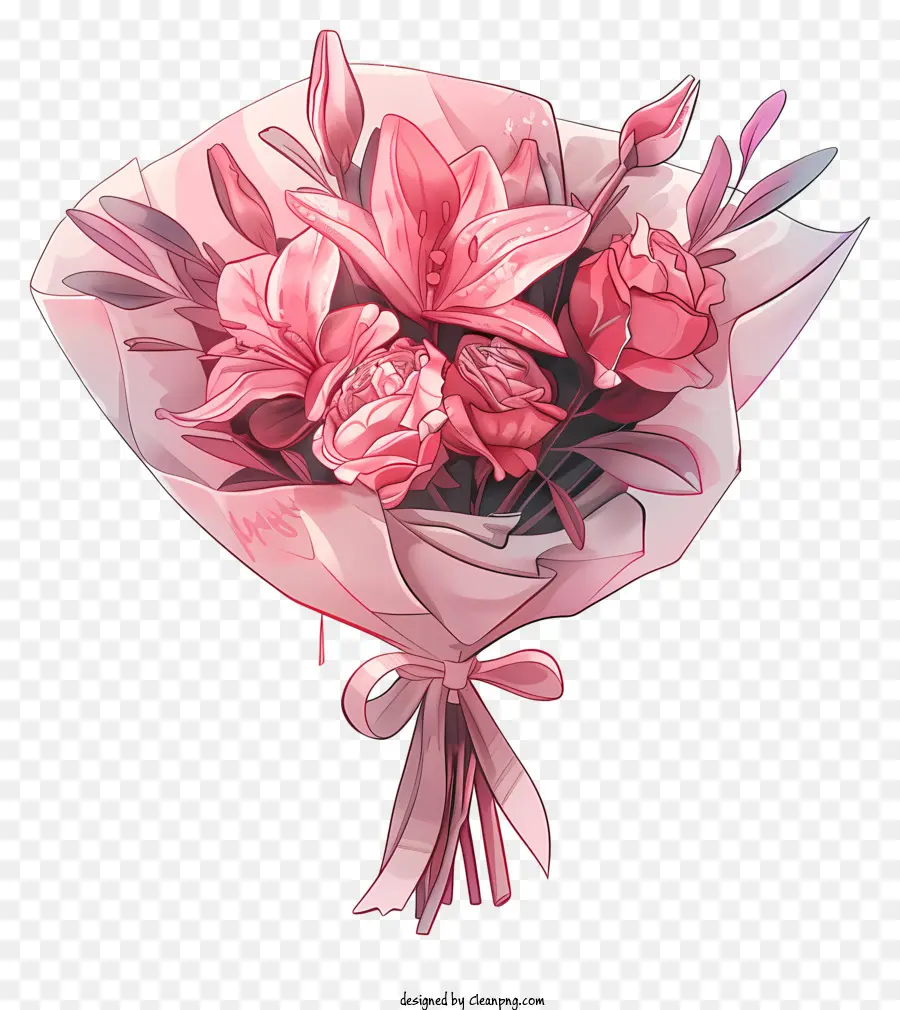 باقة وردي，الوردي الورود PNG