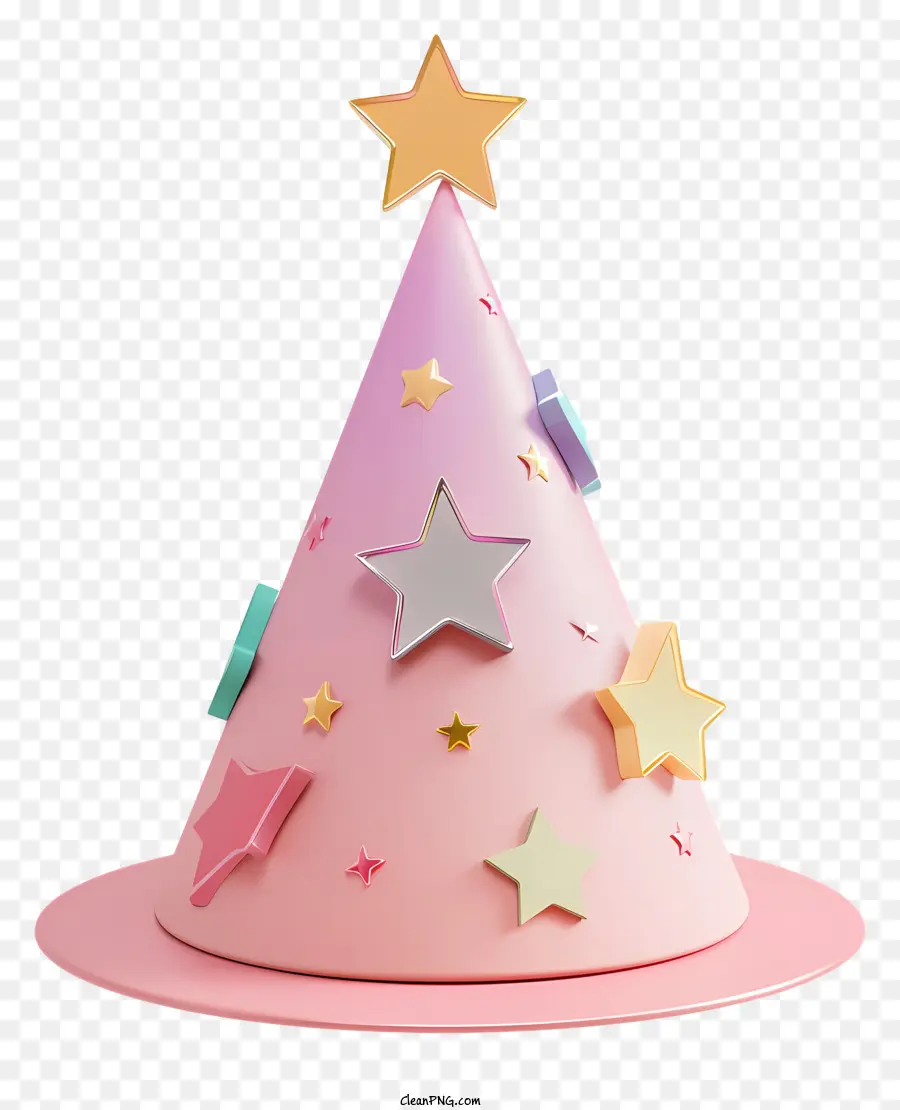 حزب قبعة，كعكة عيد ميلاد الوردي PNG