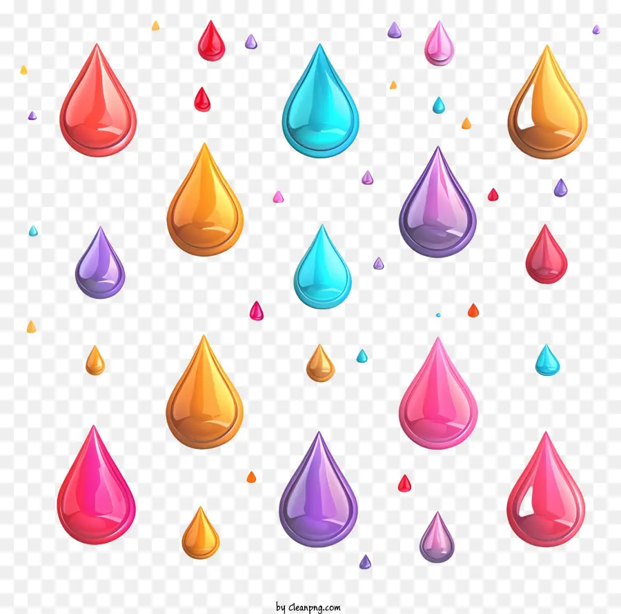 قطرات المطر，الألوان PNG
