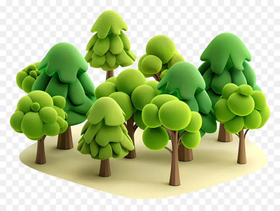 الأشجار الخضراء，الغابات PNG