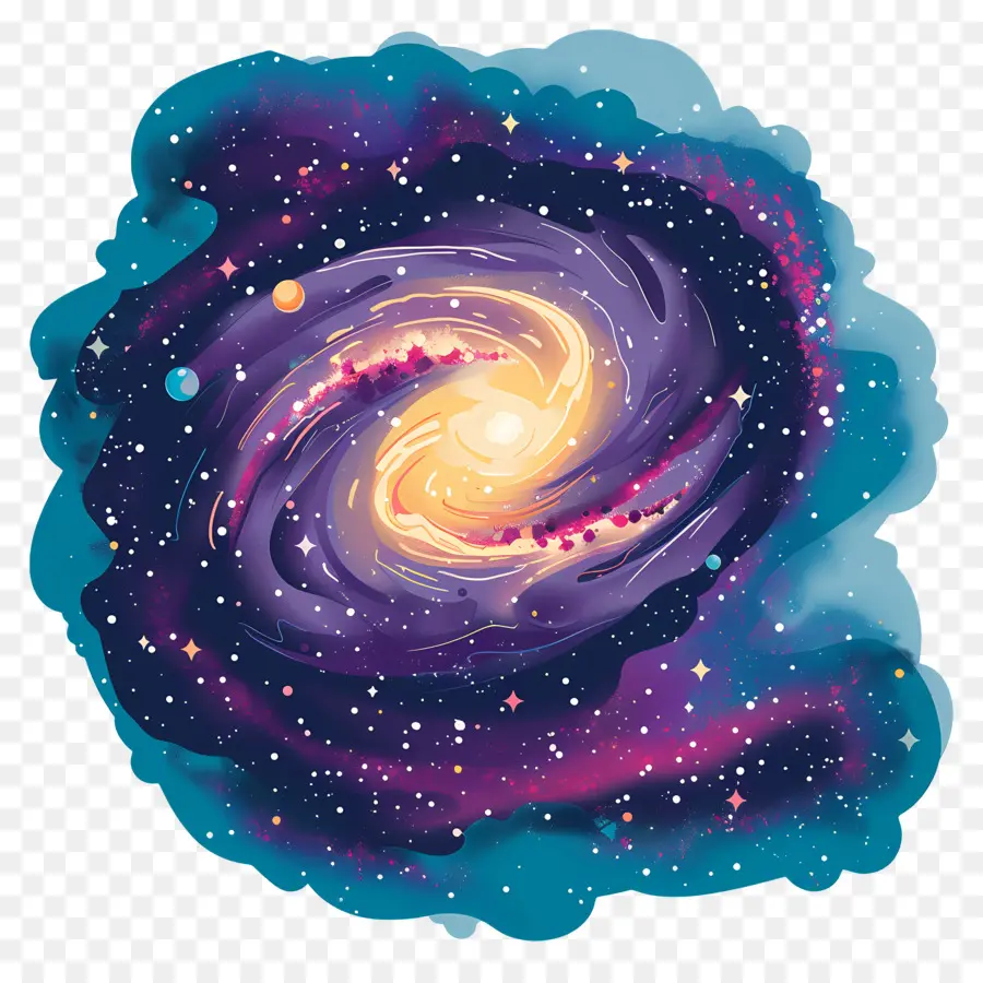 الكون，مجرة مجردة PNG