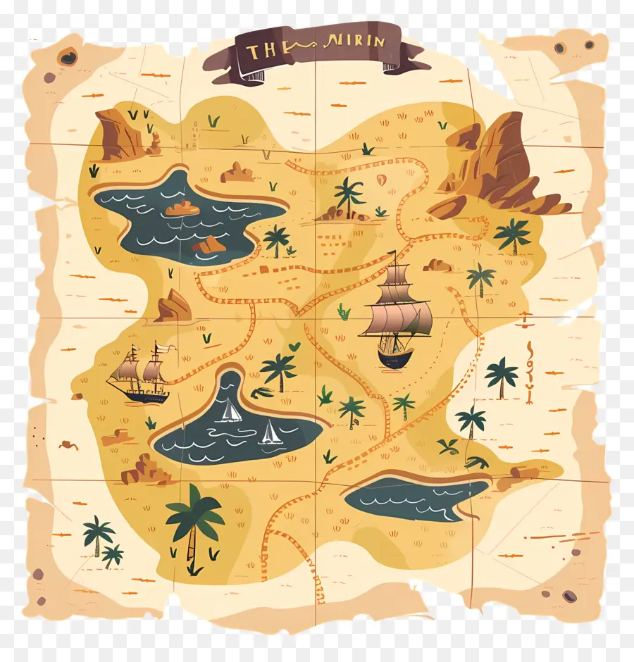 خريطة الكنز，معالم الجزيرة PNG