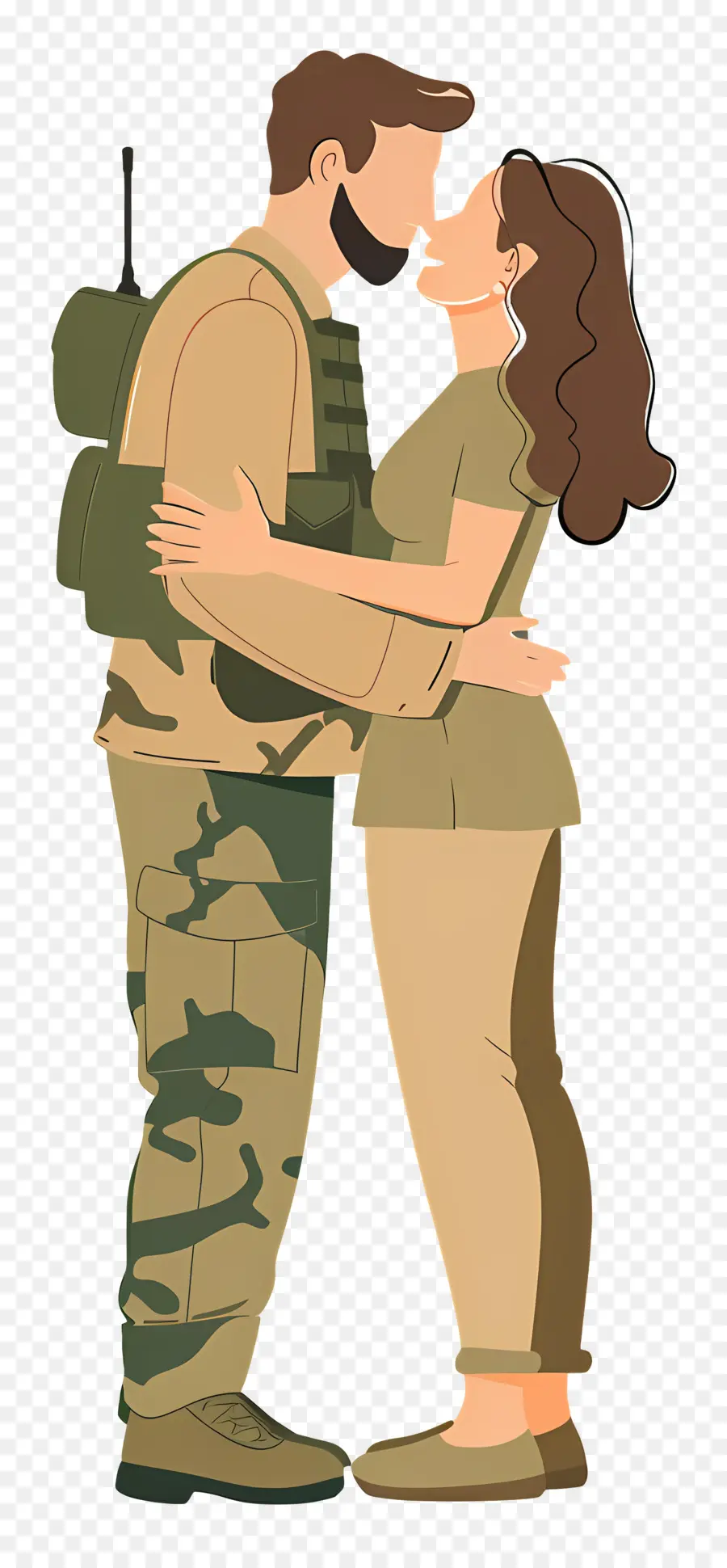 زوجان عسكريان，جندي الرومانسية PNG