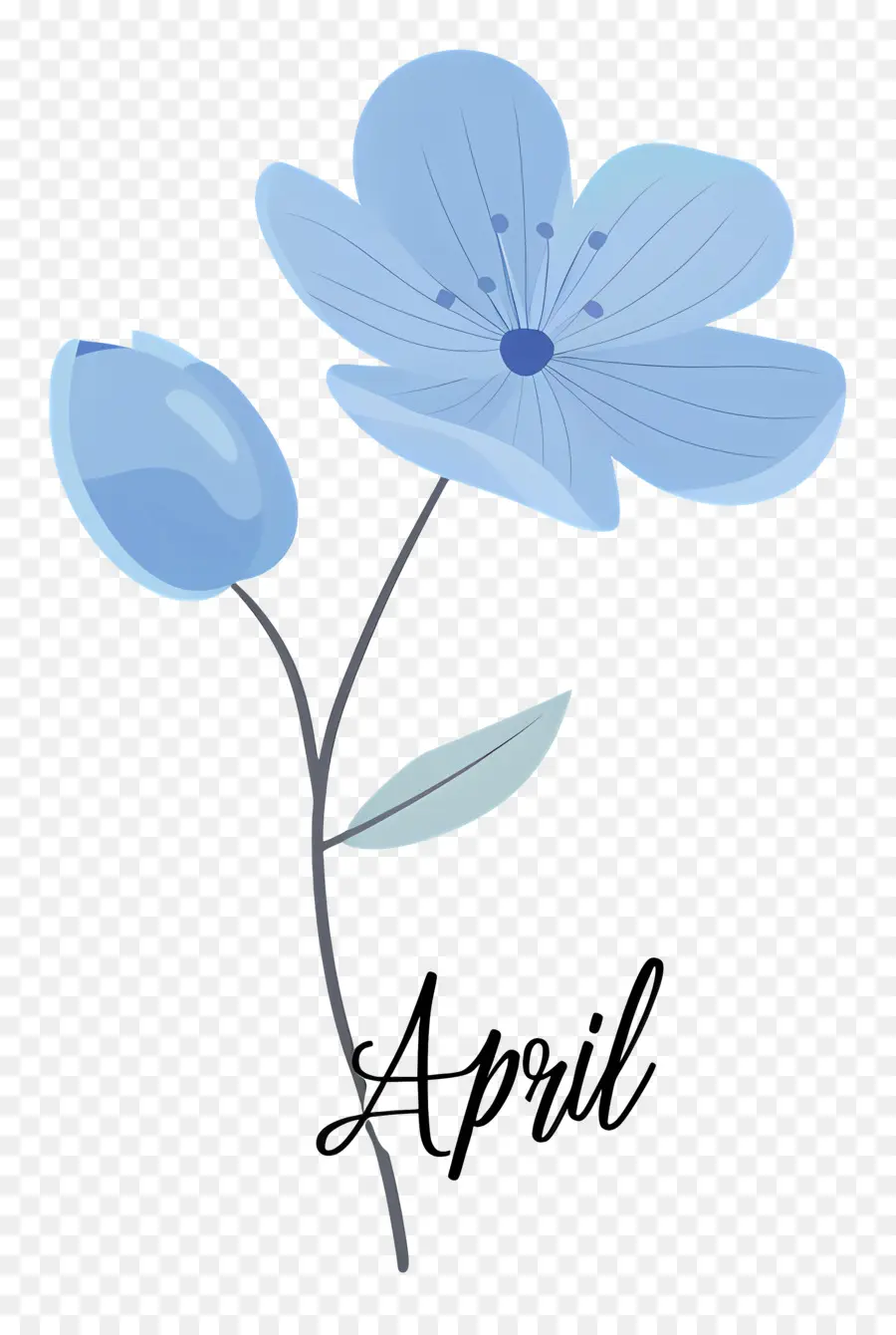 نيسان أبريل，الزهرة الزرقاء PNG