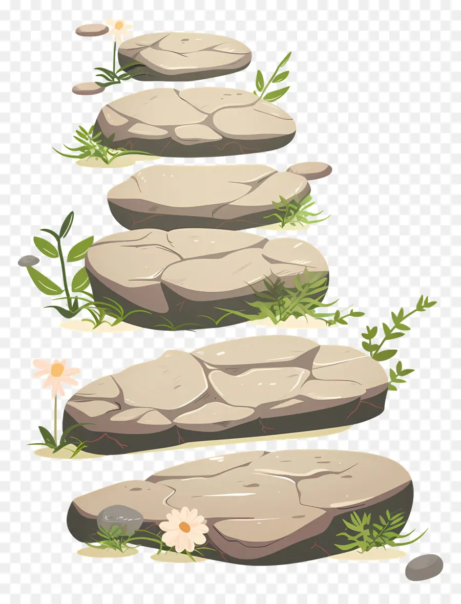 الحجر المسار，خطوات حجر PNG