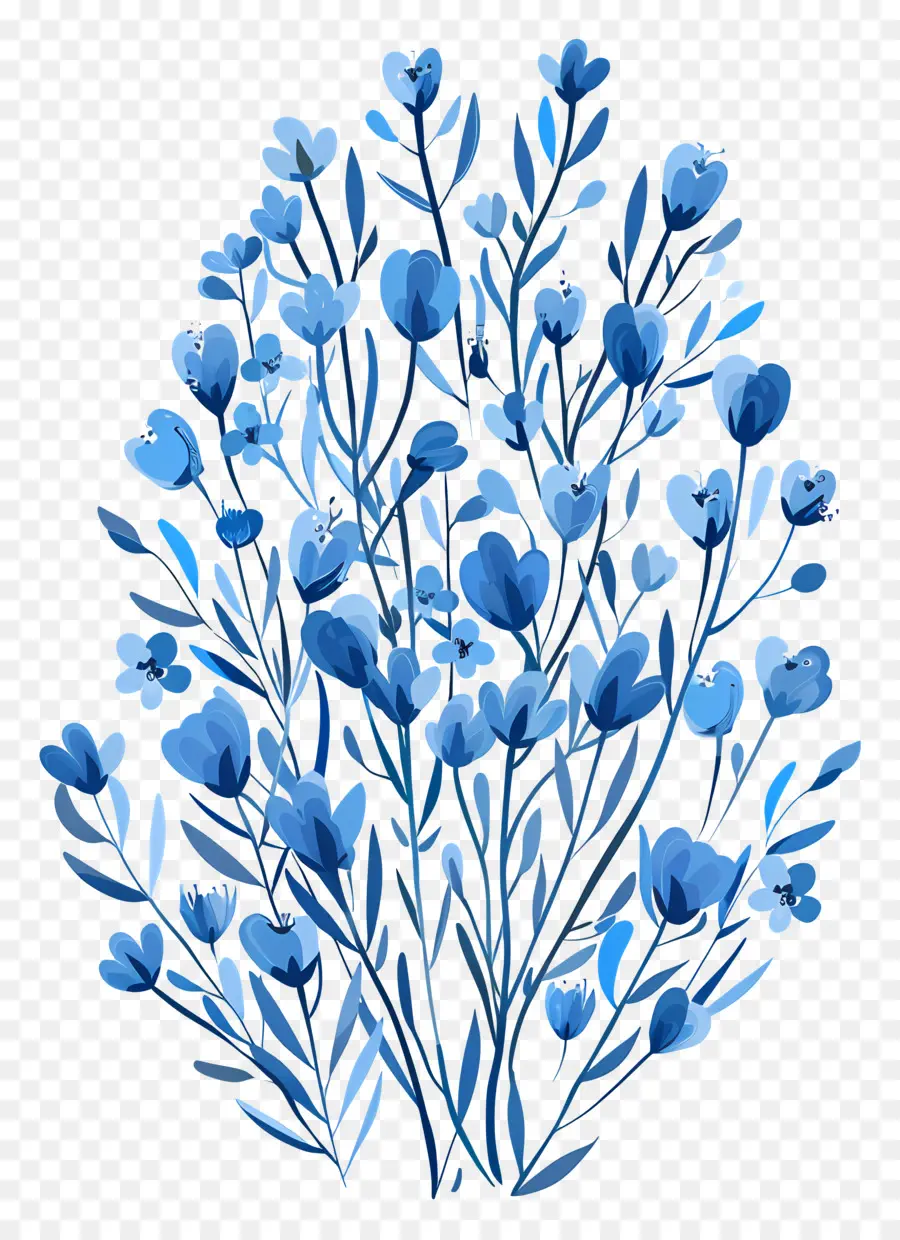 الزهور الزرقاء，ترتيب الأزهار الأزرق PNG