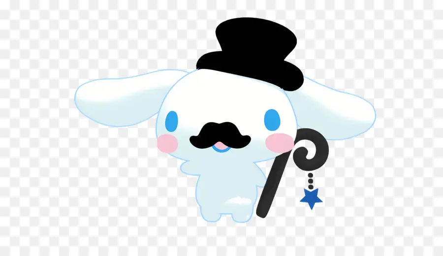 Cinnamoroll，شخصية لطيفة مع قبعة PNG