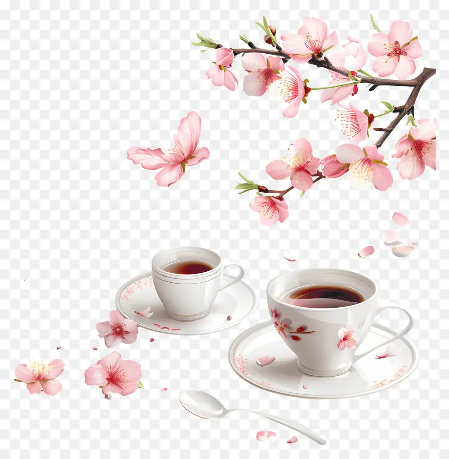 الربيع，وقت الشاي PNG