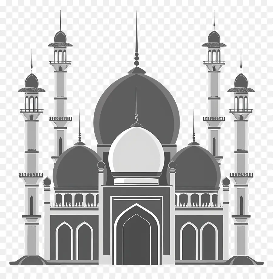 صورة ظلية مسجد，مسجد PNG
