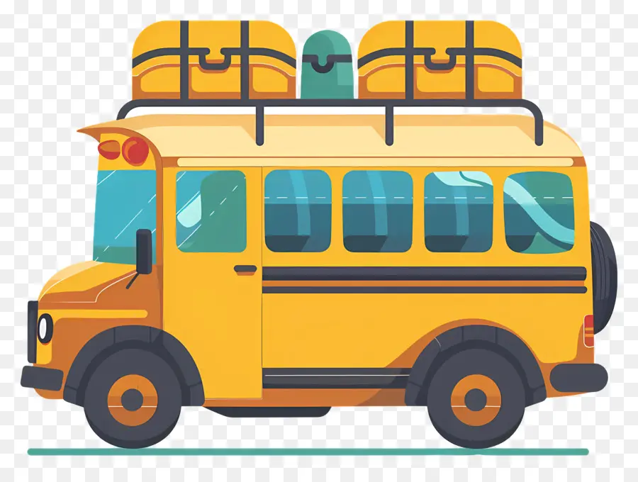 رحلة المدرسة，الحافلة المدرسية PNG