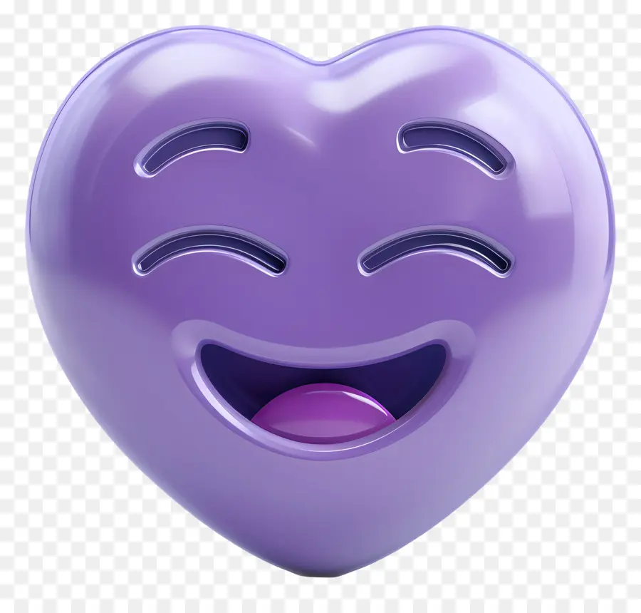 Com Emoji，القلب الأرجواني PNG