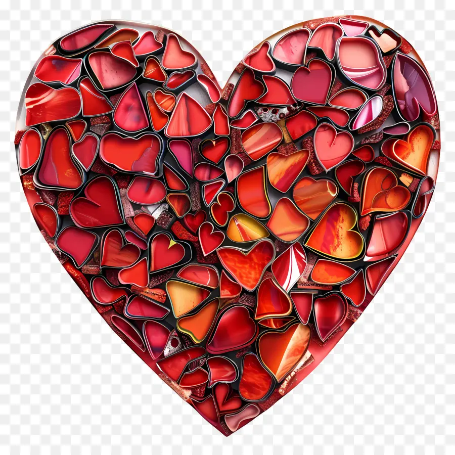 قلب أحمر，فن الزجاج PNG