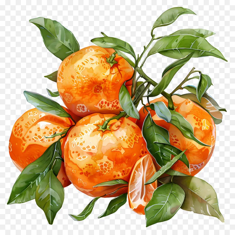 الكلمنتينا，شرائح برتقالية PNG