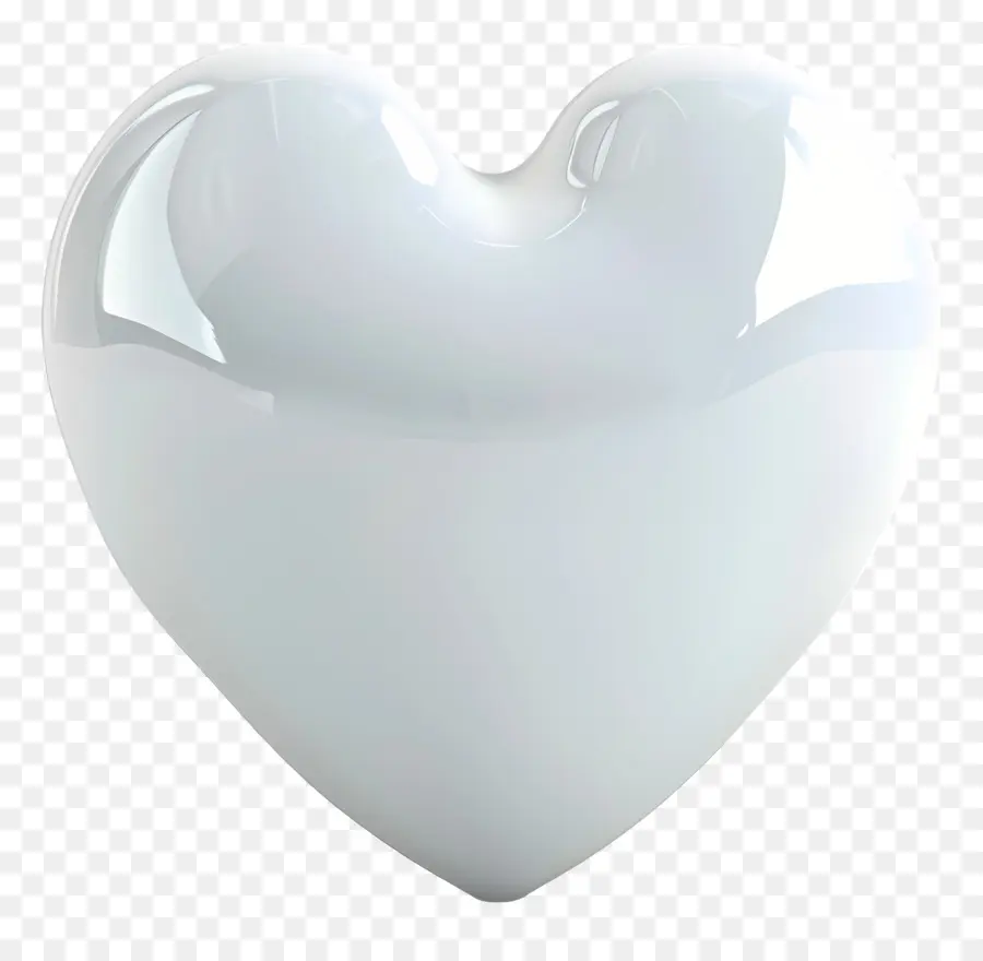 قلب أبيض，شكل قلب ، PNG
