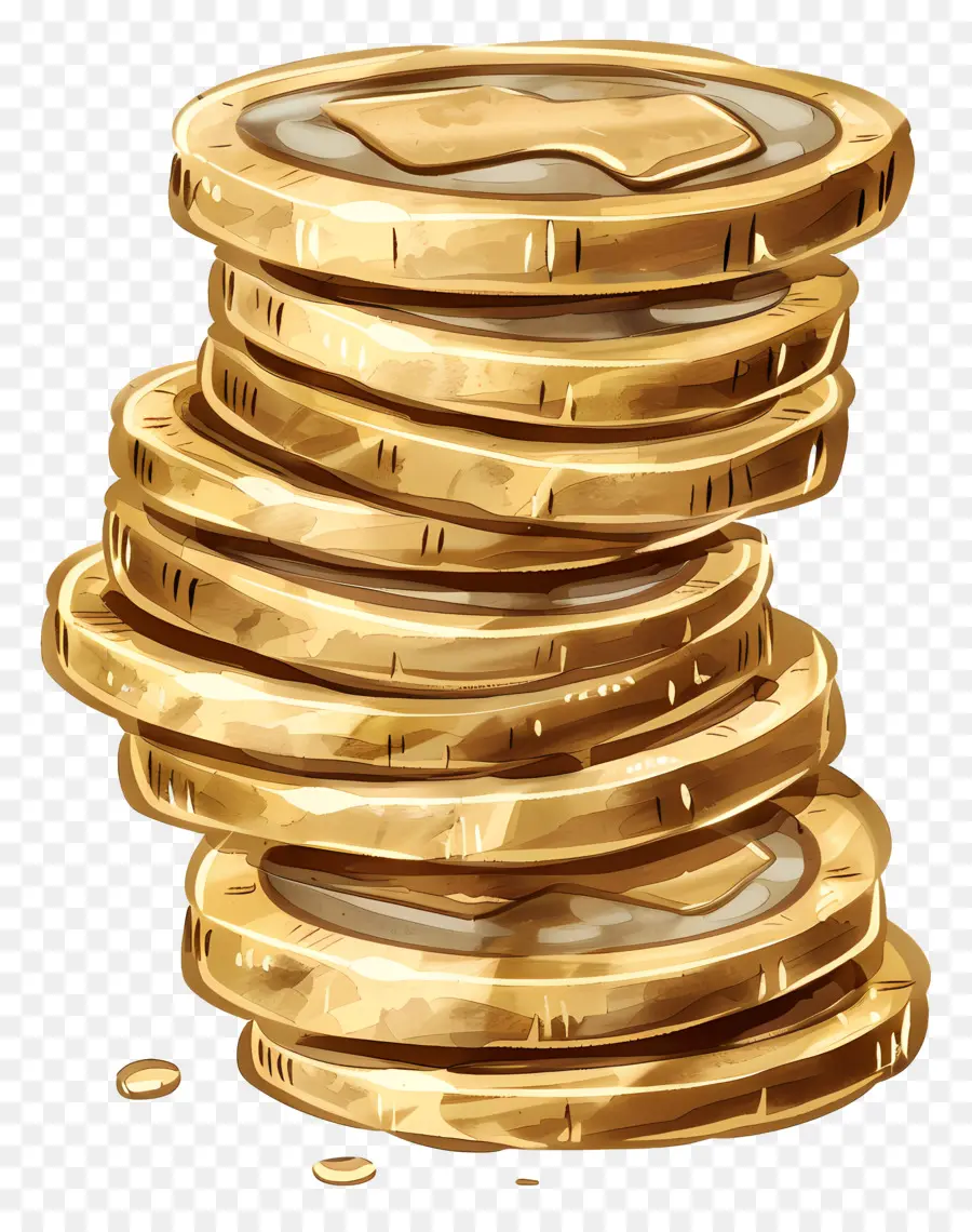 كومة من القطع النقدية，عملات ذهبية PNG
