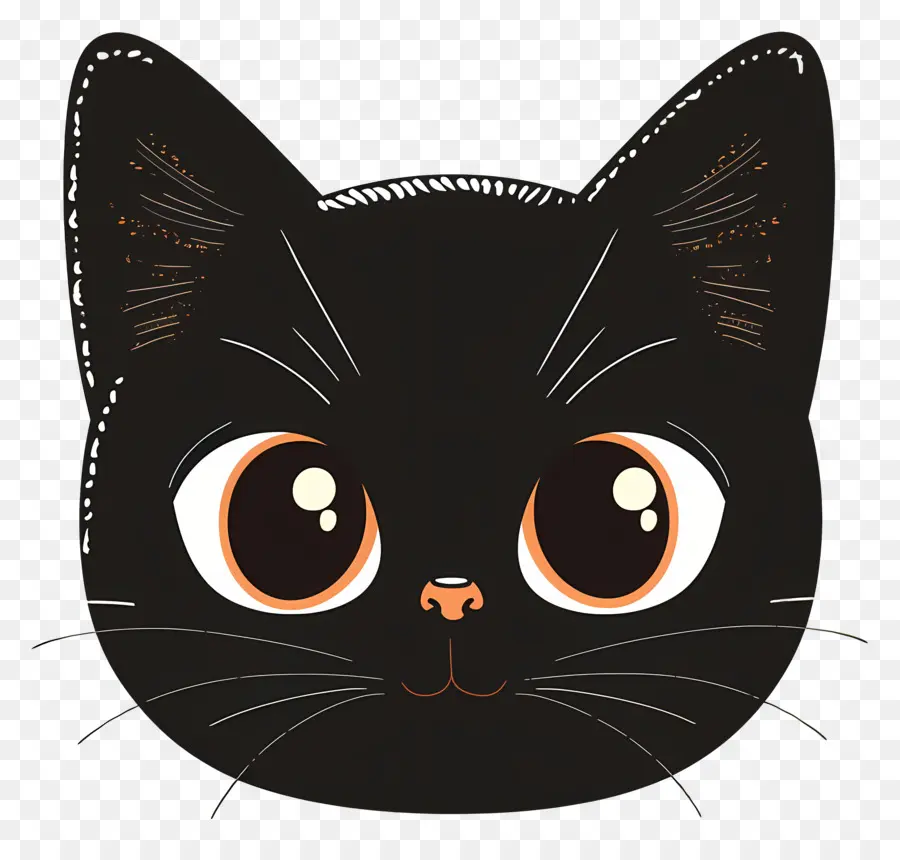 وجه قطة أسود，القط الأسود PNG