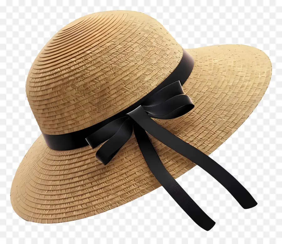 قبعة شمس القش，قبعة المرأة PNG