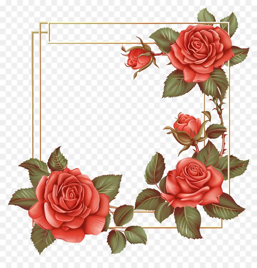 إطار الصورة الوردية，وردة حمراء PNG