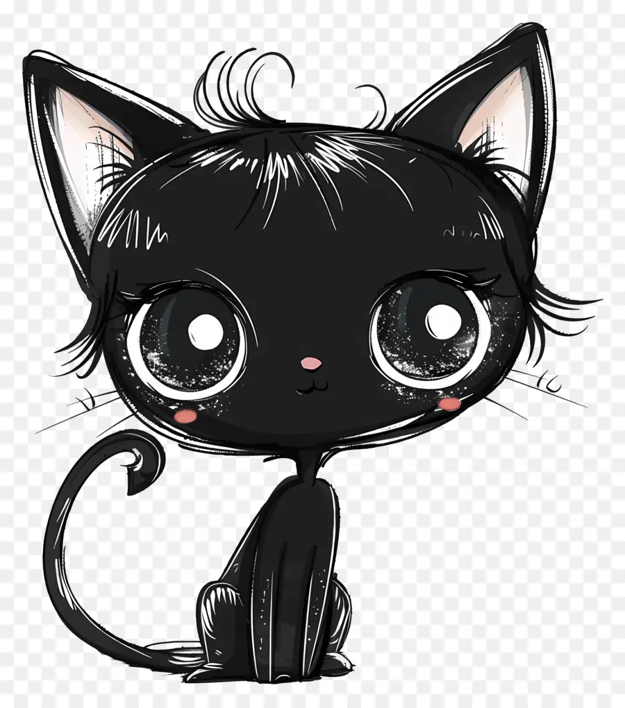 Kuromi，القط الأسود PNG
