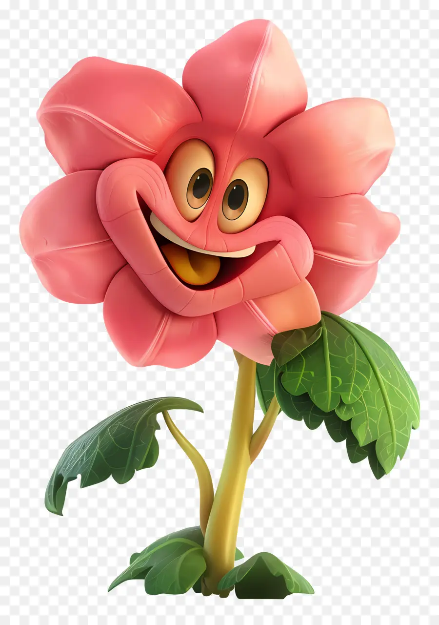 3d كرتون زهور，زهرة الوردي PNG