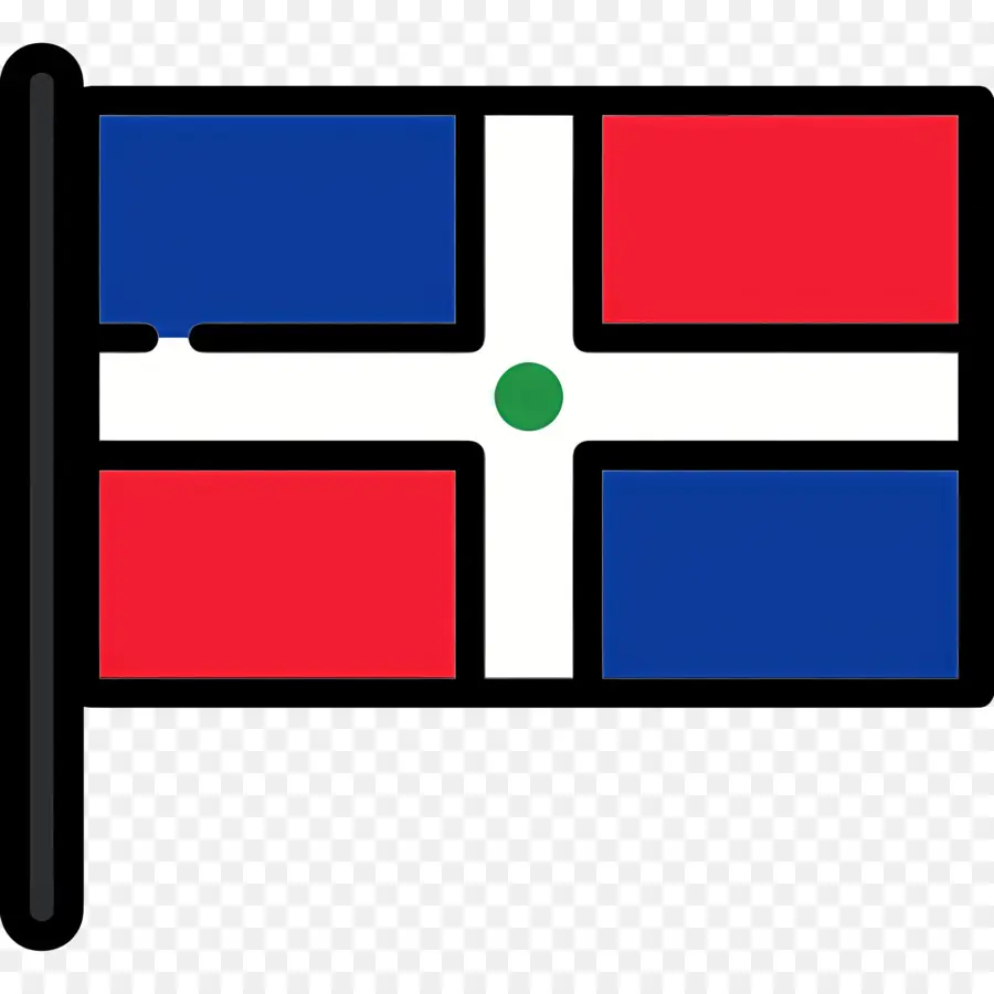 جمهورية الدومينيكان العلم，الأزرق PNG