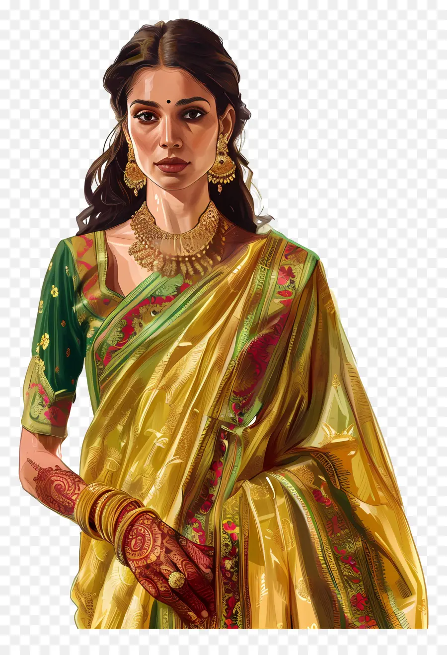 باناراسي جيد，الأزياء الهندية PNG