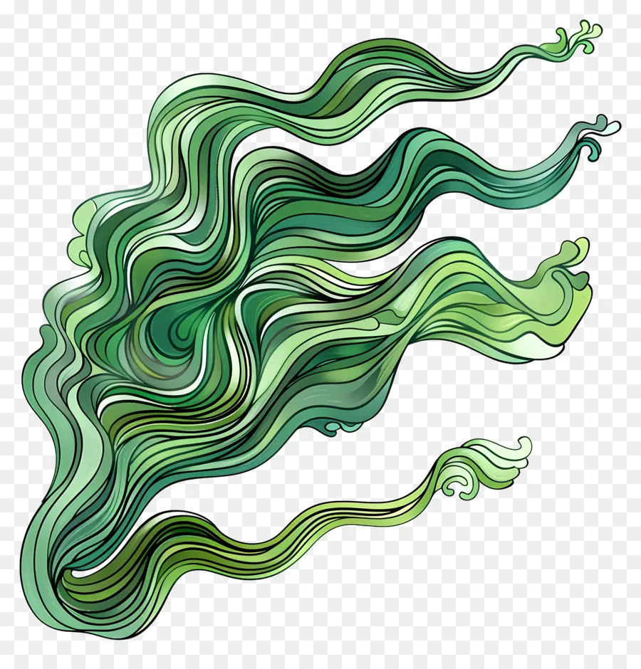 الخط المتموج，اللوحة الخضراء PNG
