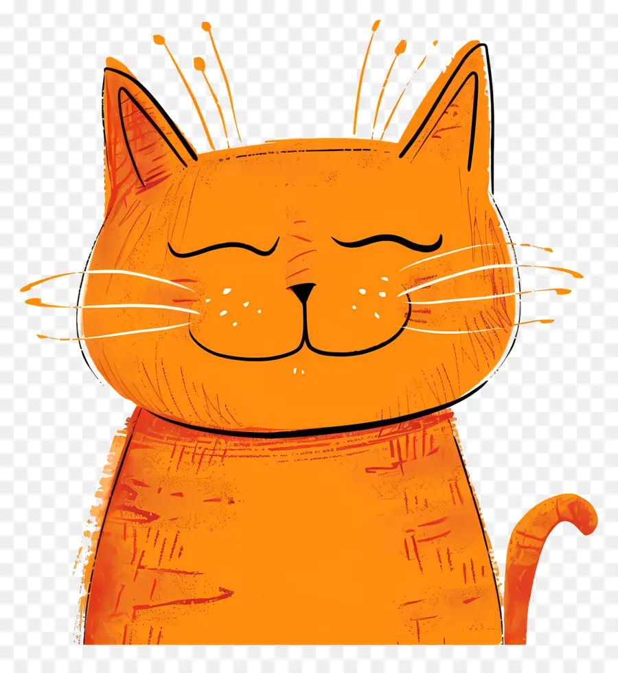 القط سعيدة，القط البرتقالي PNG