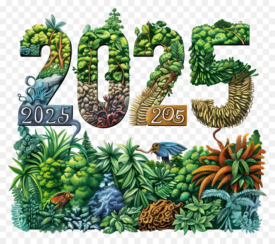 العام الجديد 2024，النباتات PNG