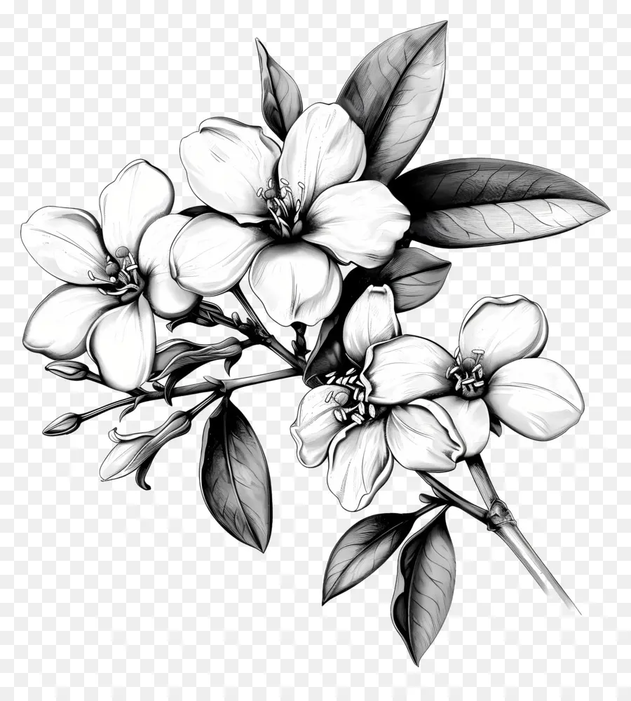 الياسمين الأبيض，الزهور البيضاء PNG