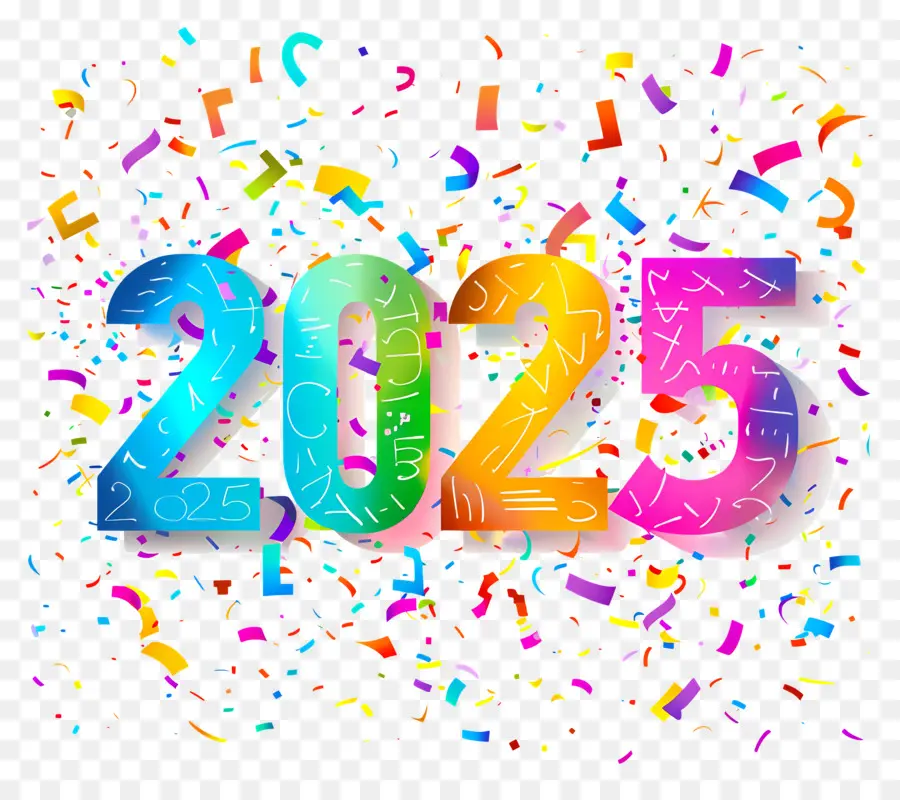 العام الجديد 2025，البدايات الجديدة PNG